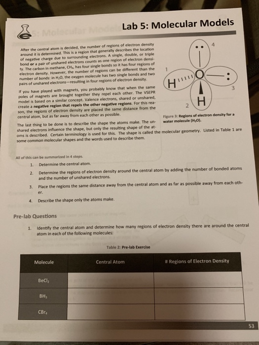 Solved Lab 5 Molecular Models Concepts to explore