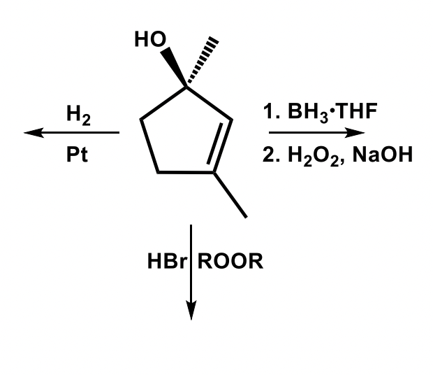 Solved НО. H2 1. BHz.THE Pt 2. H2O2, NaOH HBr ROOR Br2 H | Chegg.com