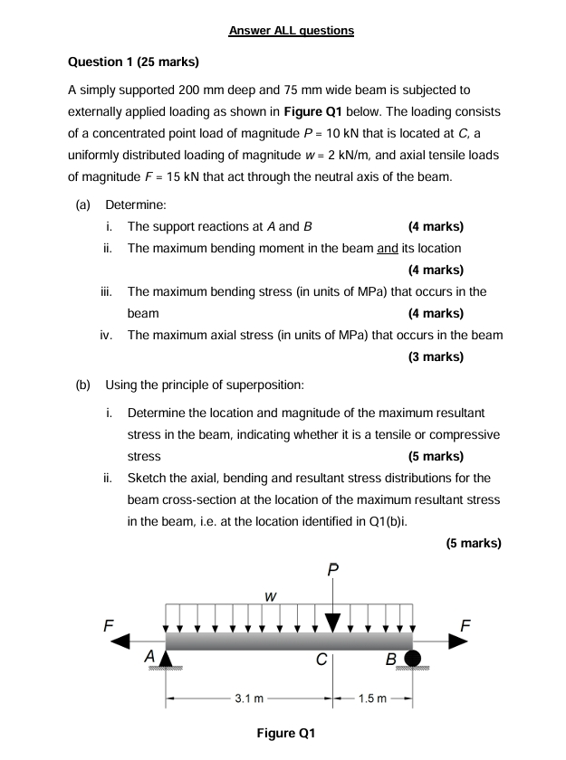 Solved Answer ALL questions Question 1 (25 ﻿marks) ﻿A simply | Chegg.com