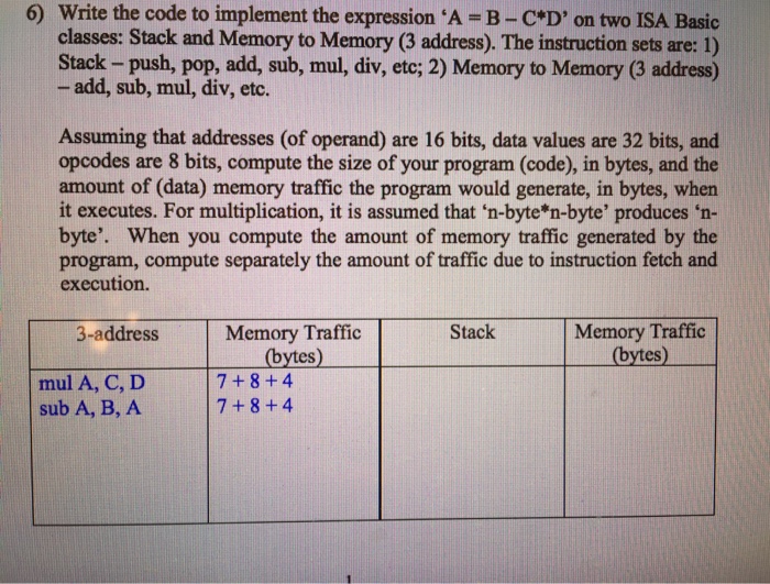 Solved 6) Write the code to implement the expression | Chegg.com