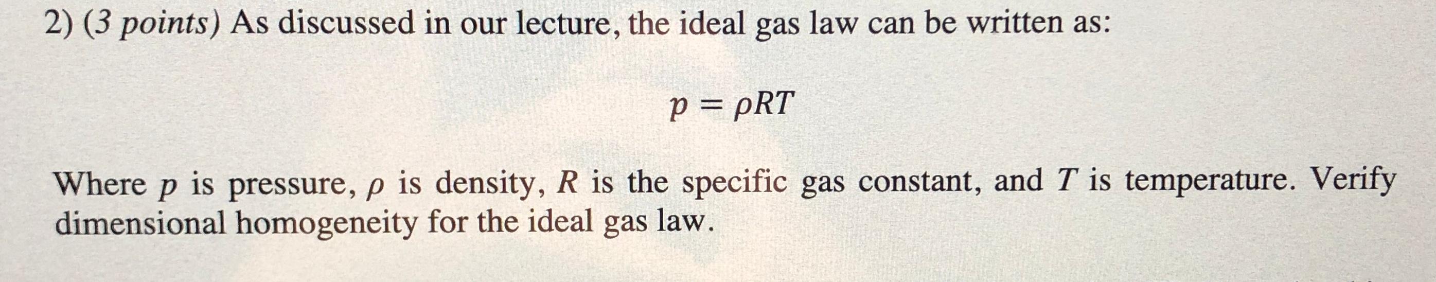 Solved 2) (3 points) As discussed in our lecture, the ideal | Chegg.com