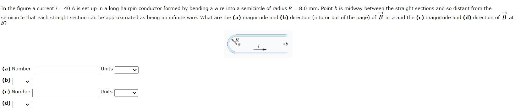 Solved In the figure a current i = 40 A is set up in a long | Chegg.com