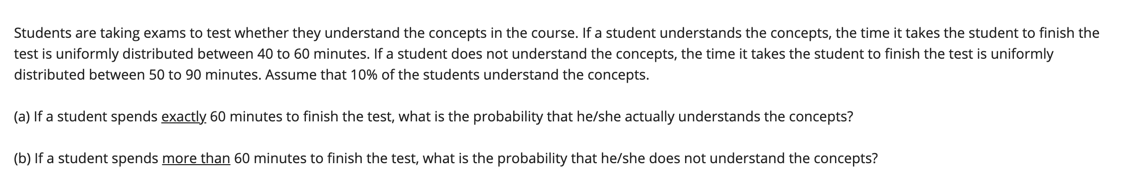 Solved Students are taking exams to test whether they | Chegg.com