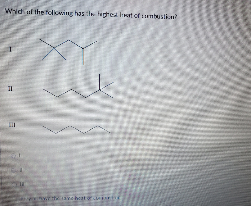 Solved Which of the following has the highest heat of | Chegg.com