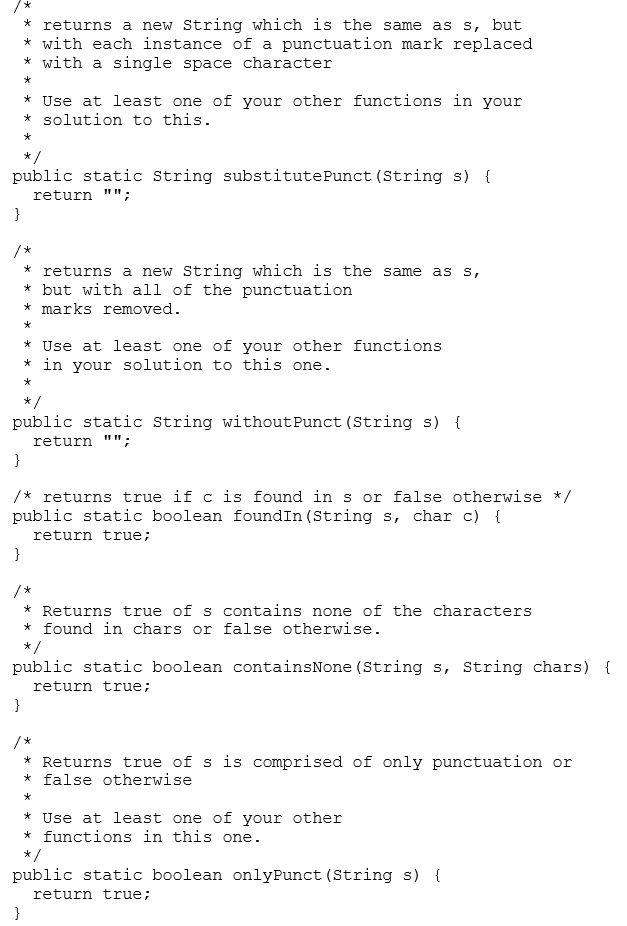 Solved The contents: public class StringPractice { /* | Chegg.com