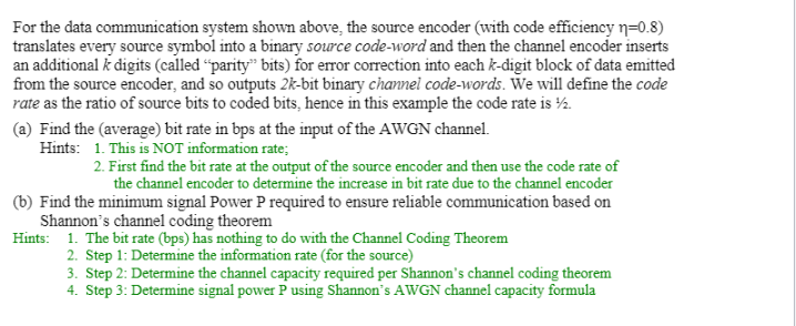 For the data communication system shown above, the | Chegg.com