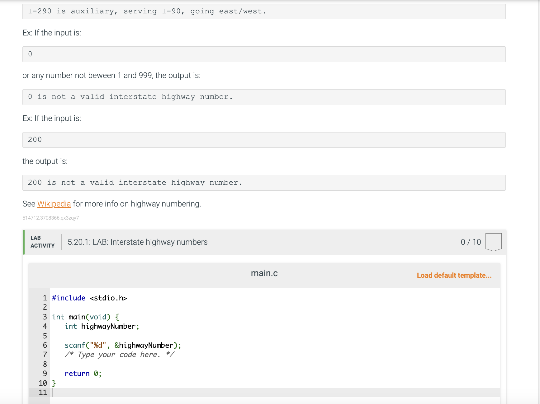 Solved 5 20 LAB Interstate Highway Numbers Primary U S Chegg Com   Php1ECg5b