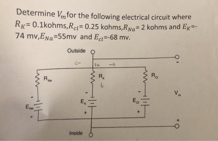 Solved Determine Vn,for the following electrical circuit | Chegg.com