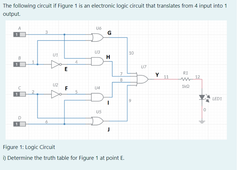 Solved The Following Circuit If Figure 1 Is An Electronic | Chegg.com