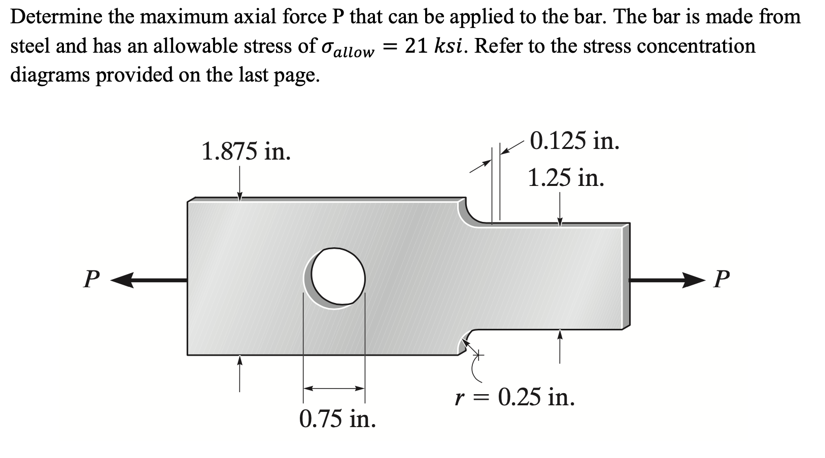 Solved Determine The Maximum Axial Force P That Can Be 2880