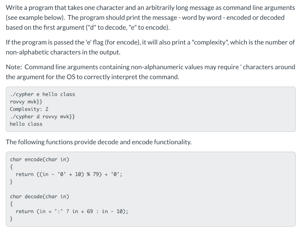 Solved Write a program that takes one character and an | Chegg.com