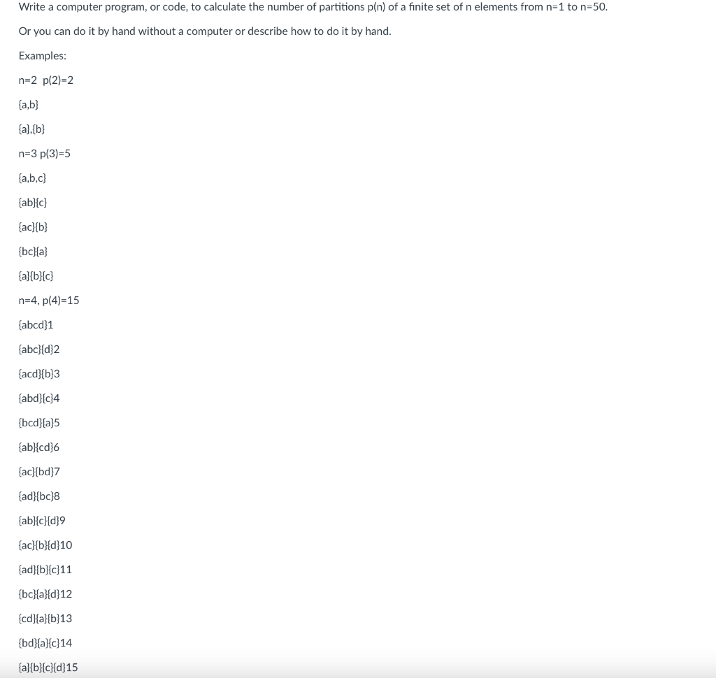 Solved Write a computer program, or code, to calculate the | Chegg.com