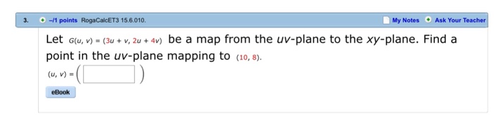 Solved Let G(u, v) = (3u + v, 2u + 4v) be a map from the | Chegg.com