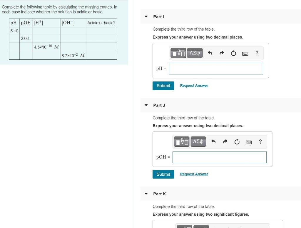Solved Complete the following table by calculating the | Chegg.com