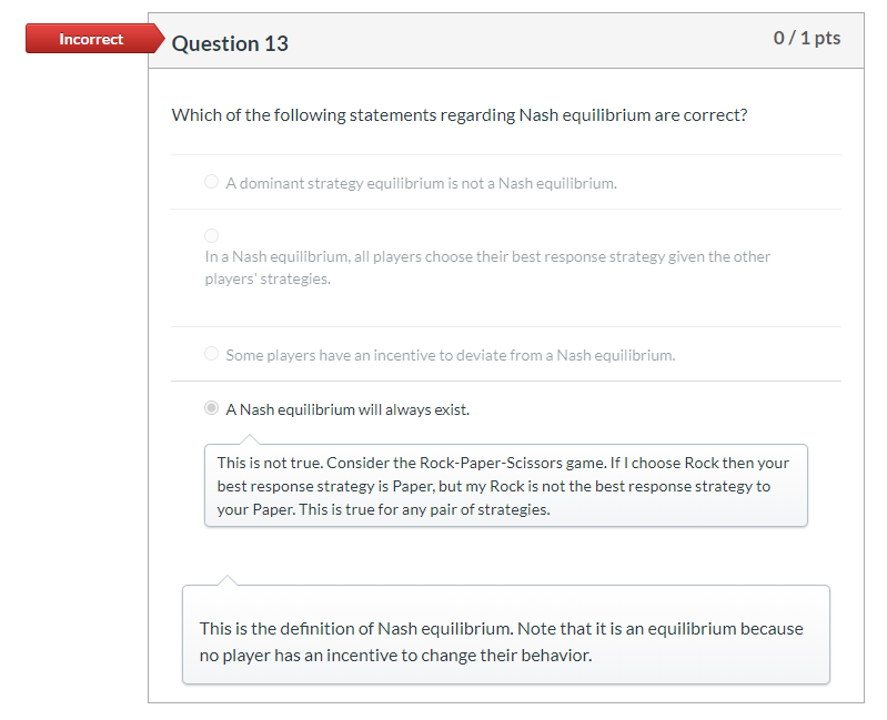 Solved Incorrect Question 2 0/1 Pts A Prisoner�s Dilemma Is | Chegg.com Solved Incorrect Question 2 0/1 Pts A Prisoner�s Dilemma Is | Chegg.com