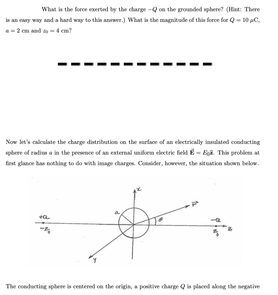 Solved The method of image charges would not be very | Chegg.com