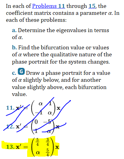 Solved B. Find The Bifurcation Value Or Values Of α Where | Chegg.com