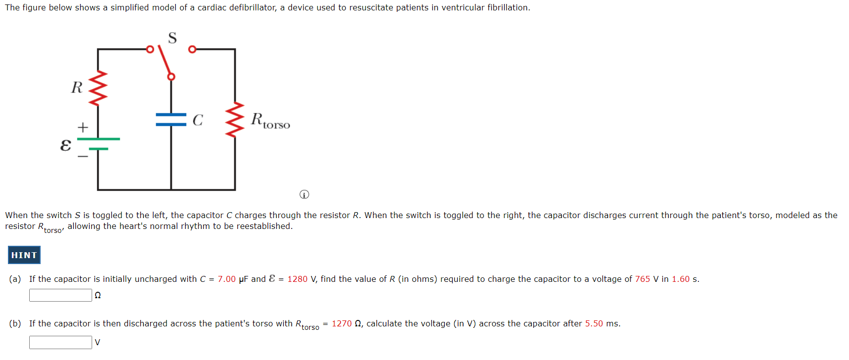 Solved The figure below shows a simplified model of a | Chegg.com
