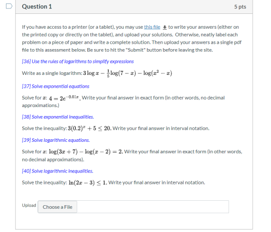 Solved D Question 1 5 pts If you have access to a printer | Chegg.com