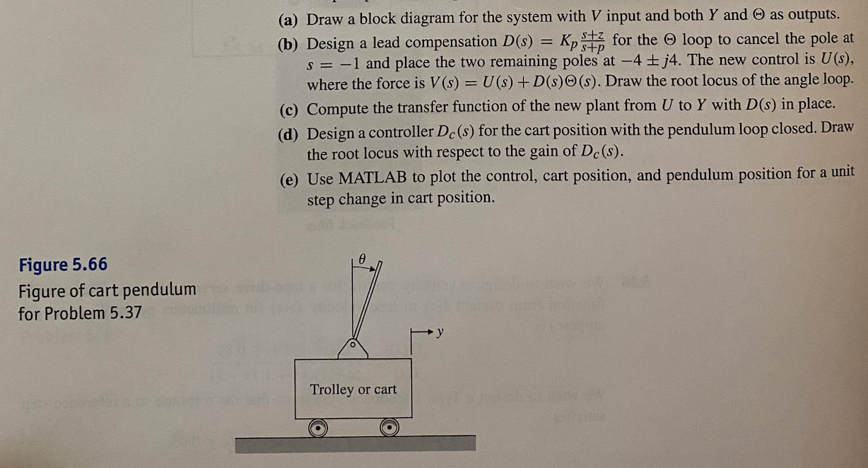 Solved 5 37 The Normalized Scaled Equations Of A Cart As Chegg Com