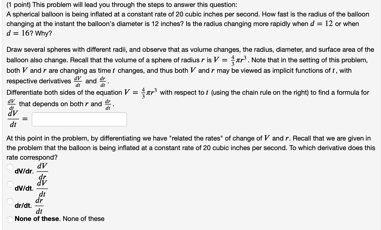 Solved (1 point) This problem will lead you through the | Chegg.com