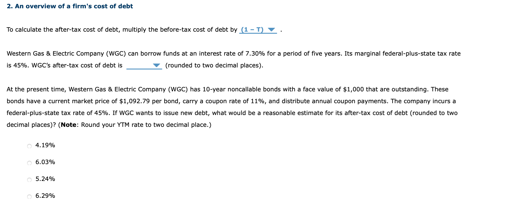 what is the firm's after tax cost of debt