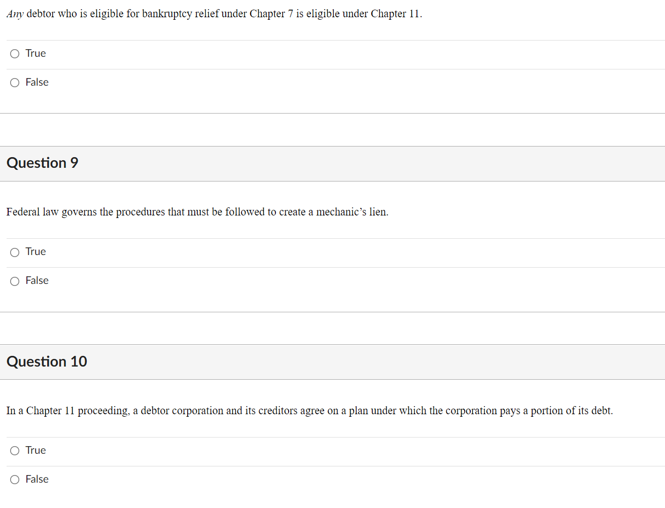 Solved Any debtor who is eligible for bankruptcy relief