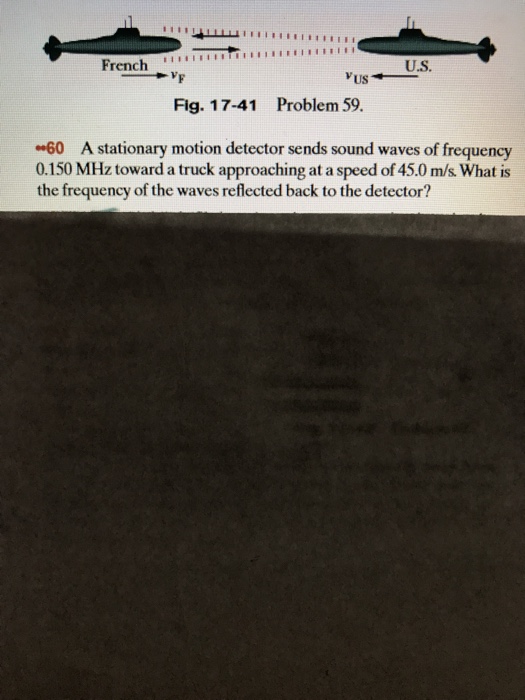 Solved A stationary motion detector sends sound waves of