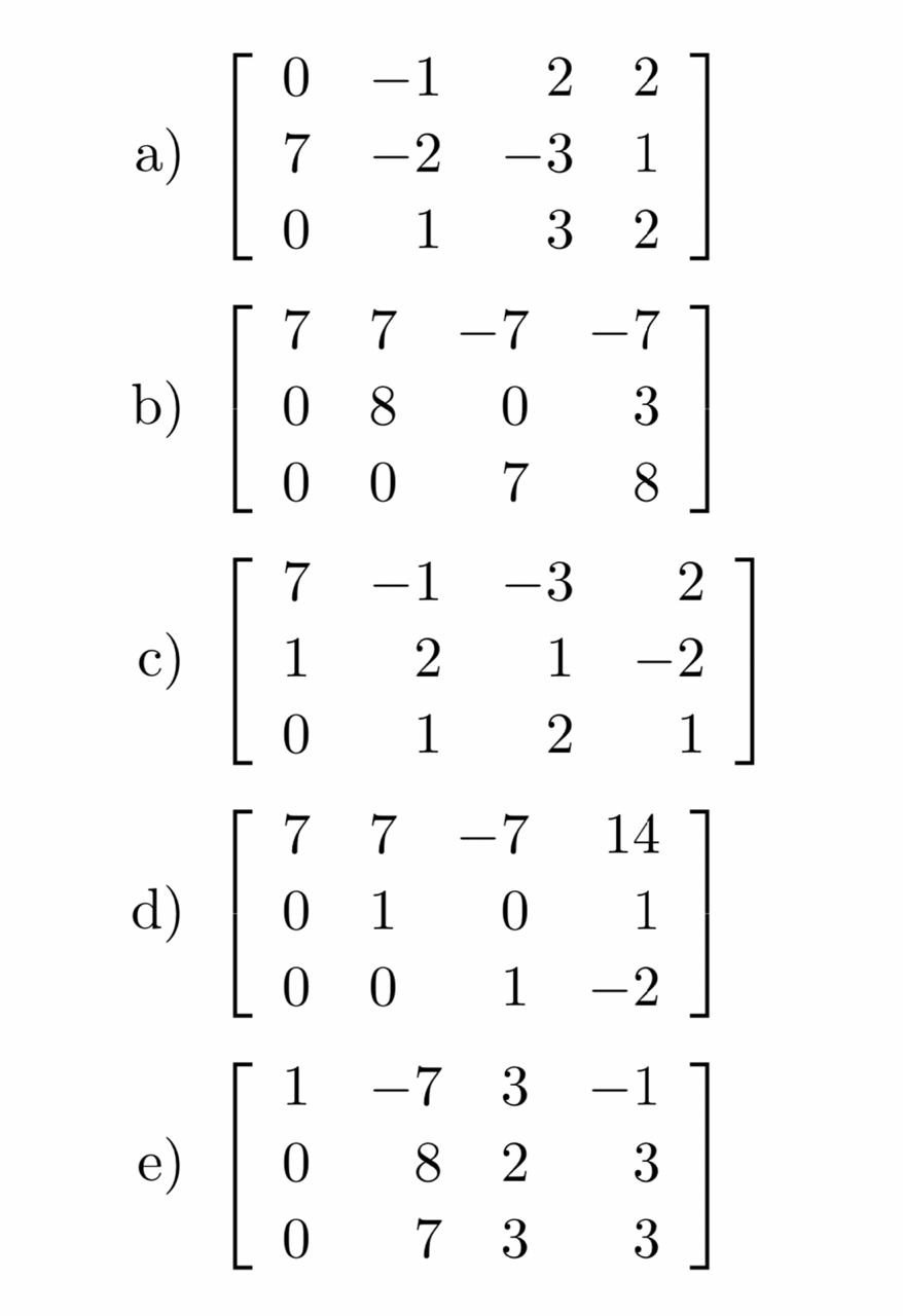 Solved For each of the following matrices and according to | Chegg.com