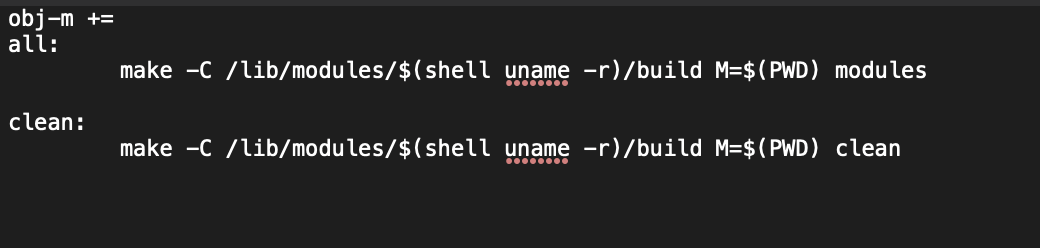 Solved About a Linux kernel module This is Makefile obj-m | Chegg.com
