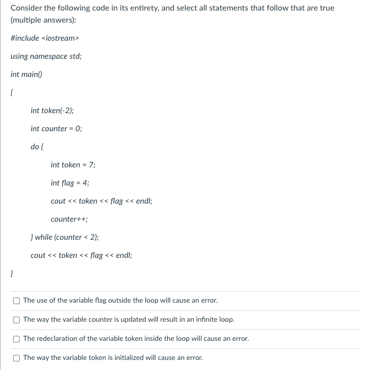 Solved Consider the following code in its entirety, and | Chegg.com
