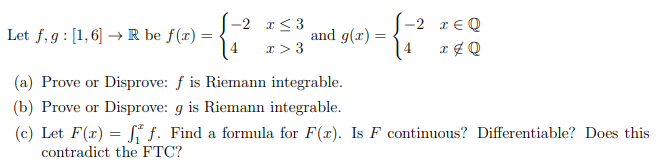 Solved Let F G 1 6 R Be F X 2 R 3 4 A Prove Or Chegg Com