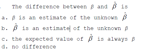 Solved The Difference Between B And Ss Is A Ss Is An Estim Chegg Com