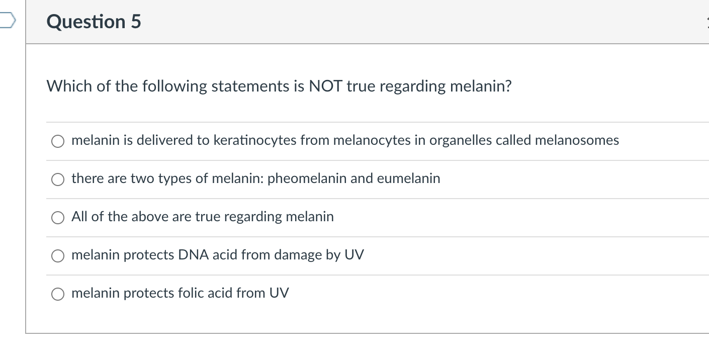 Solved Question 21 1 pts Which of the following is NOT true | Chegg.com
