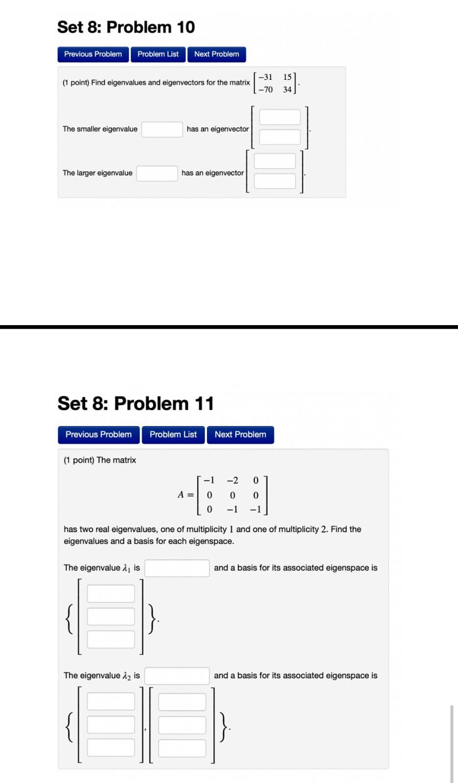 Solved Set 8: Problem 10 Previous Problem Problem List Next | Chegg.com