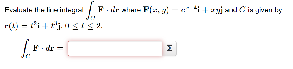 Solved Evaluate the line integral ∫CF⋅dr where | Chegg.com