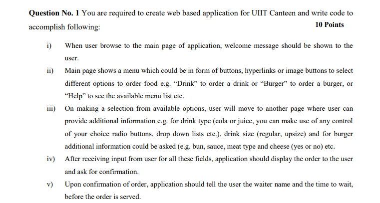 Solved Question No. 1 You Are Required To Create Web Based | Chegg.com