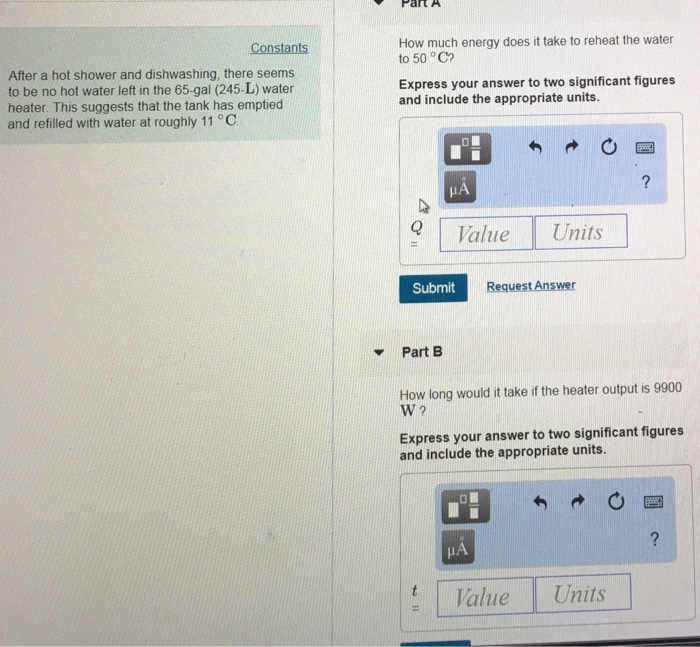 Solved Part A How much energy does it take to reheat the