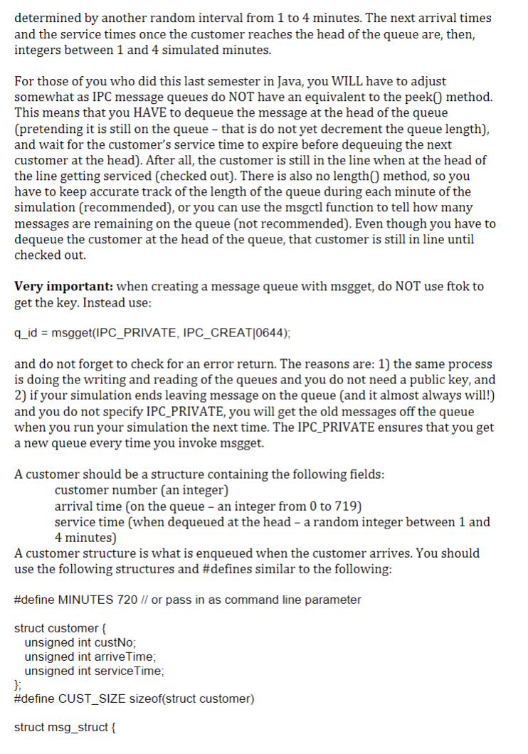 Exercise 4: Modify the queue simulation project of | Chegg.com