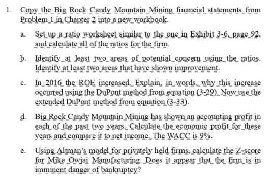 Solved Big Rock Candy Mountain Mining Co. Income Statement | Chegg.com