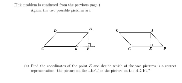 Solved 1. (14 points) A parallelogram, which is not a | Chegg.com