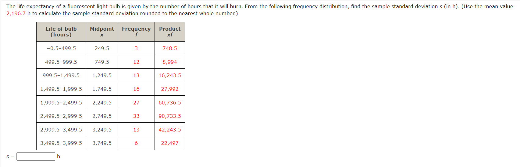 Solved The life expectancy of a fluorescent light bulb is