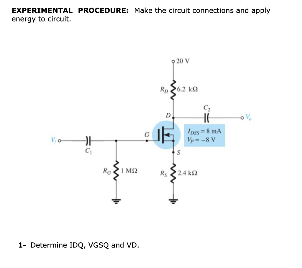 Solved EXPERIMENTAL PROCEDURE: Make the circuit connections | Chegg.com