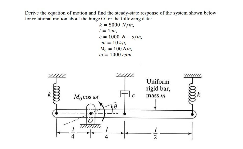 Solved Derive the equation of motion and find the | Chegg.com