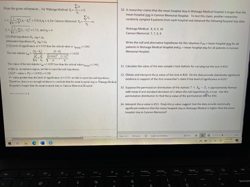 Solved Was looking to get help on questions 13 & 14 if | Chegg.com