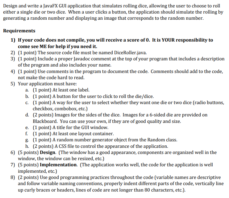 Solved I need to write a code in Java that uses a JavaFX | Chegg.com