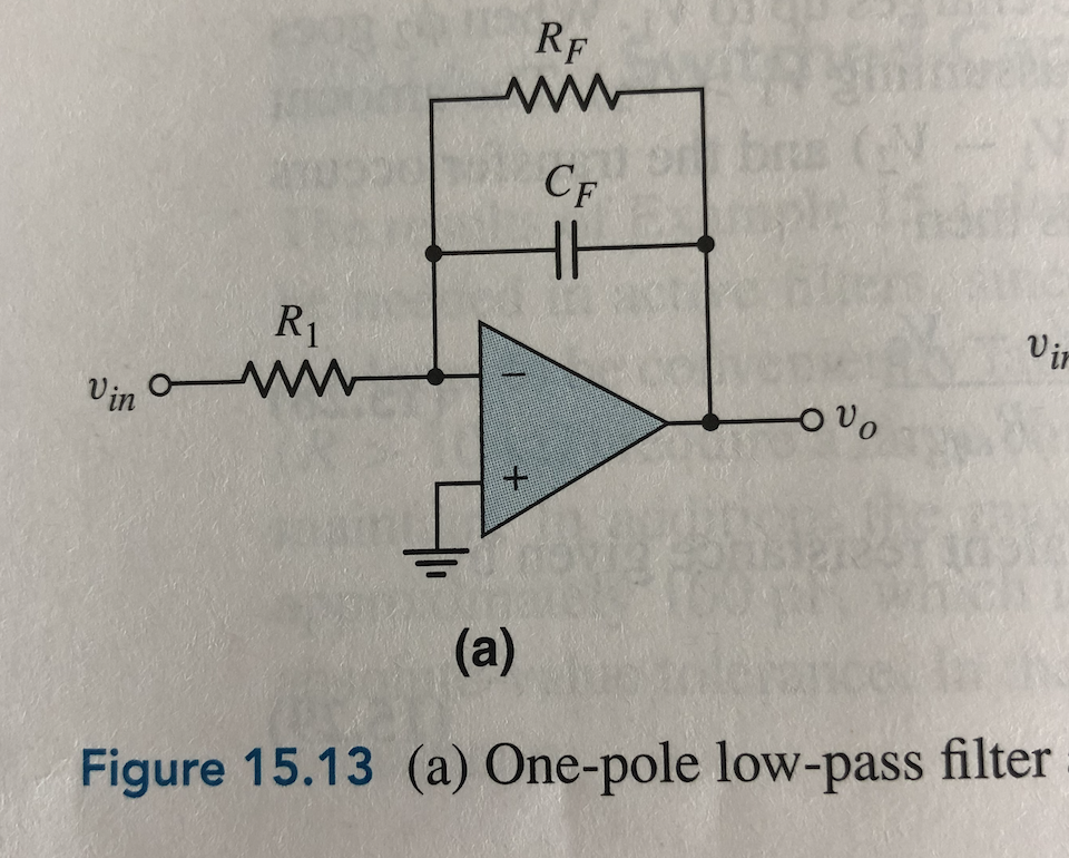 2. Design an active onepole lowpass filter (see