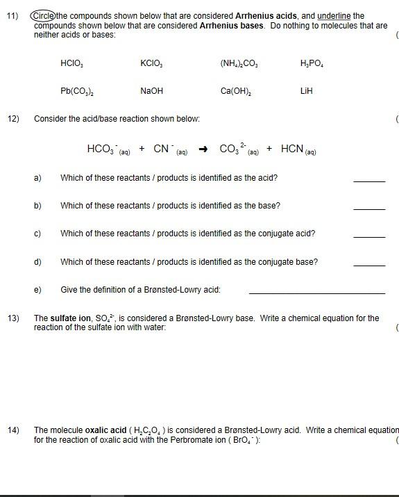 Solved 11) Circle the compounds shown below that are | Chegg.com