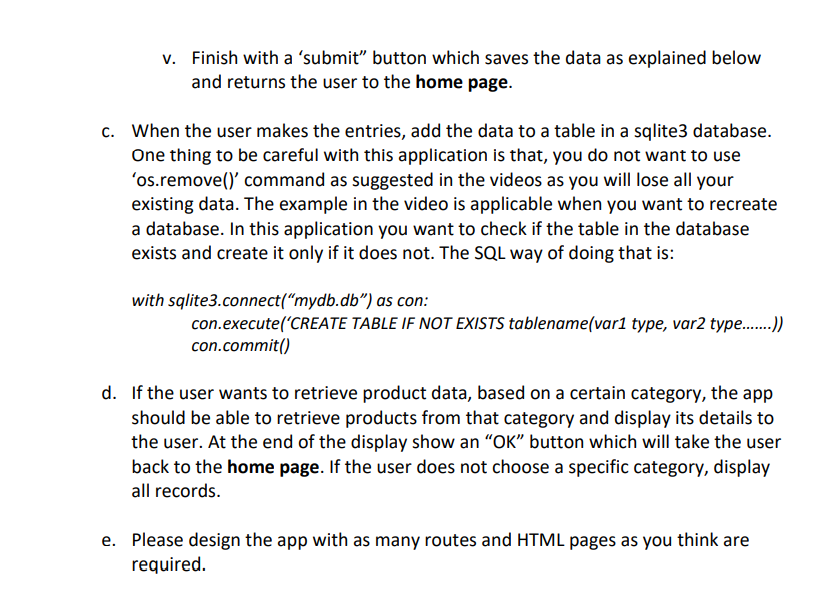 Solved Develop a flask-based App which will get product | Chegg.com