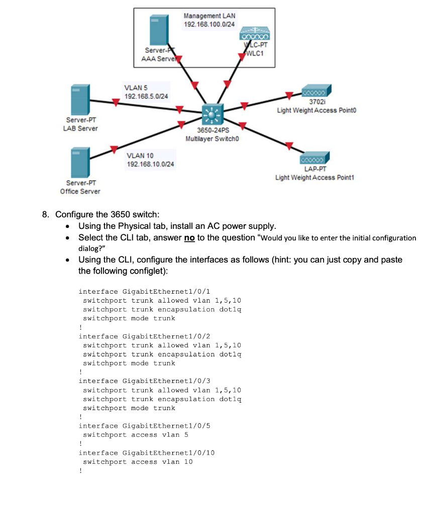 Equipment: Cisco Packet-Tracer version 7.3.1 Packet | Chegg.com